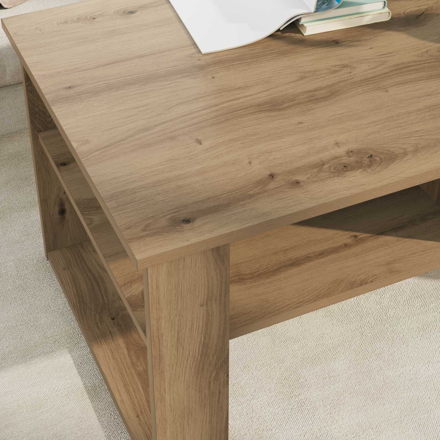Kaffebord Artisan Eik 96 x 54 x 44 cm Konstruert tre