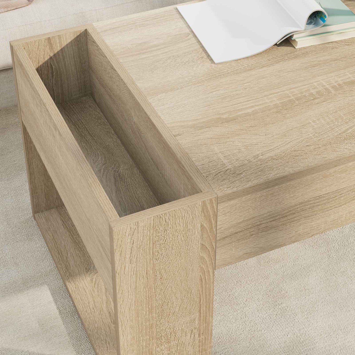 Kaffebord Sonoma eik 110 x 50 x 41 cm Konstruert tre