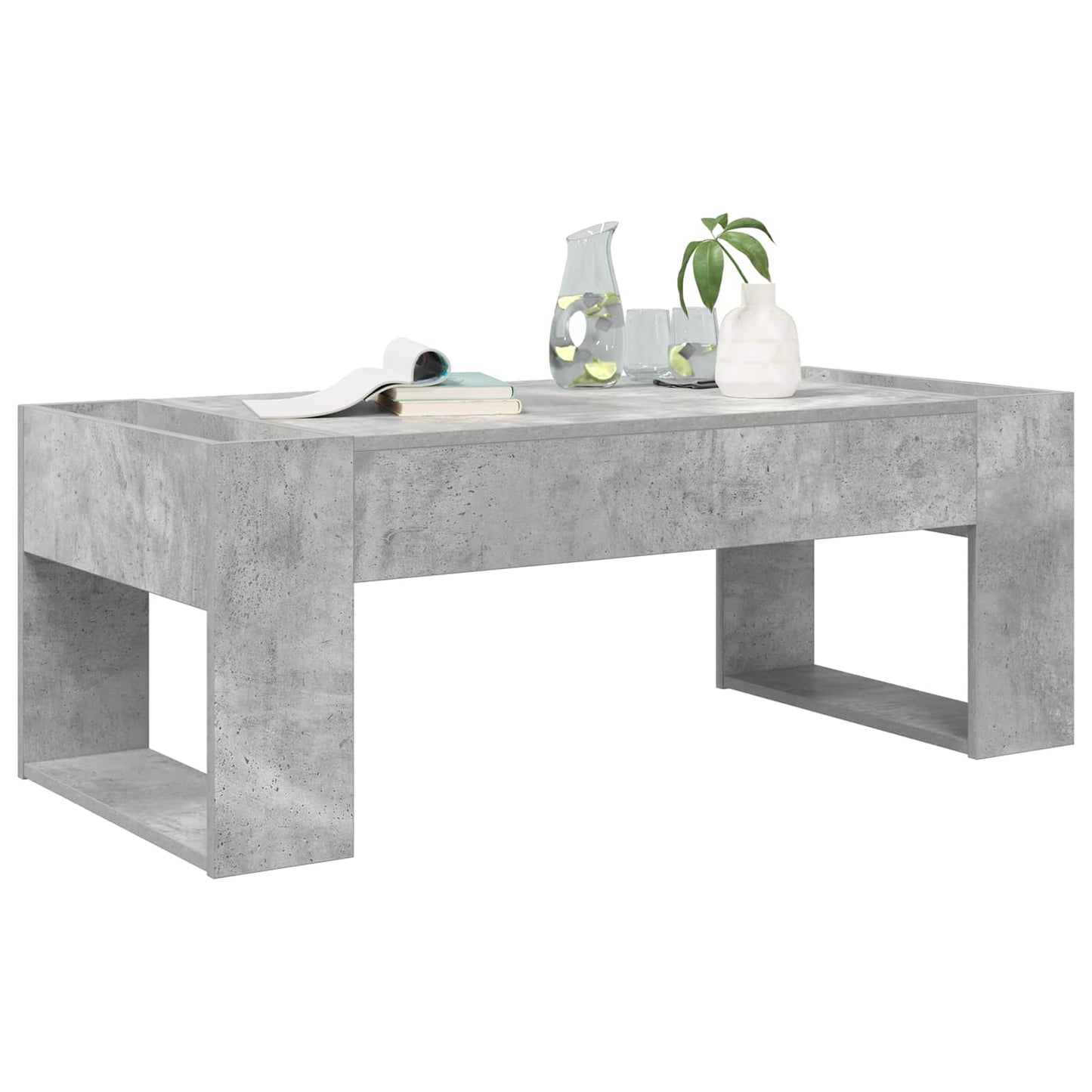 Kaffebord Betonggrå 110 x 50 x 41 cm Konstruert tre