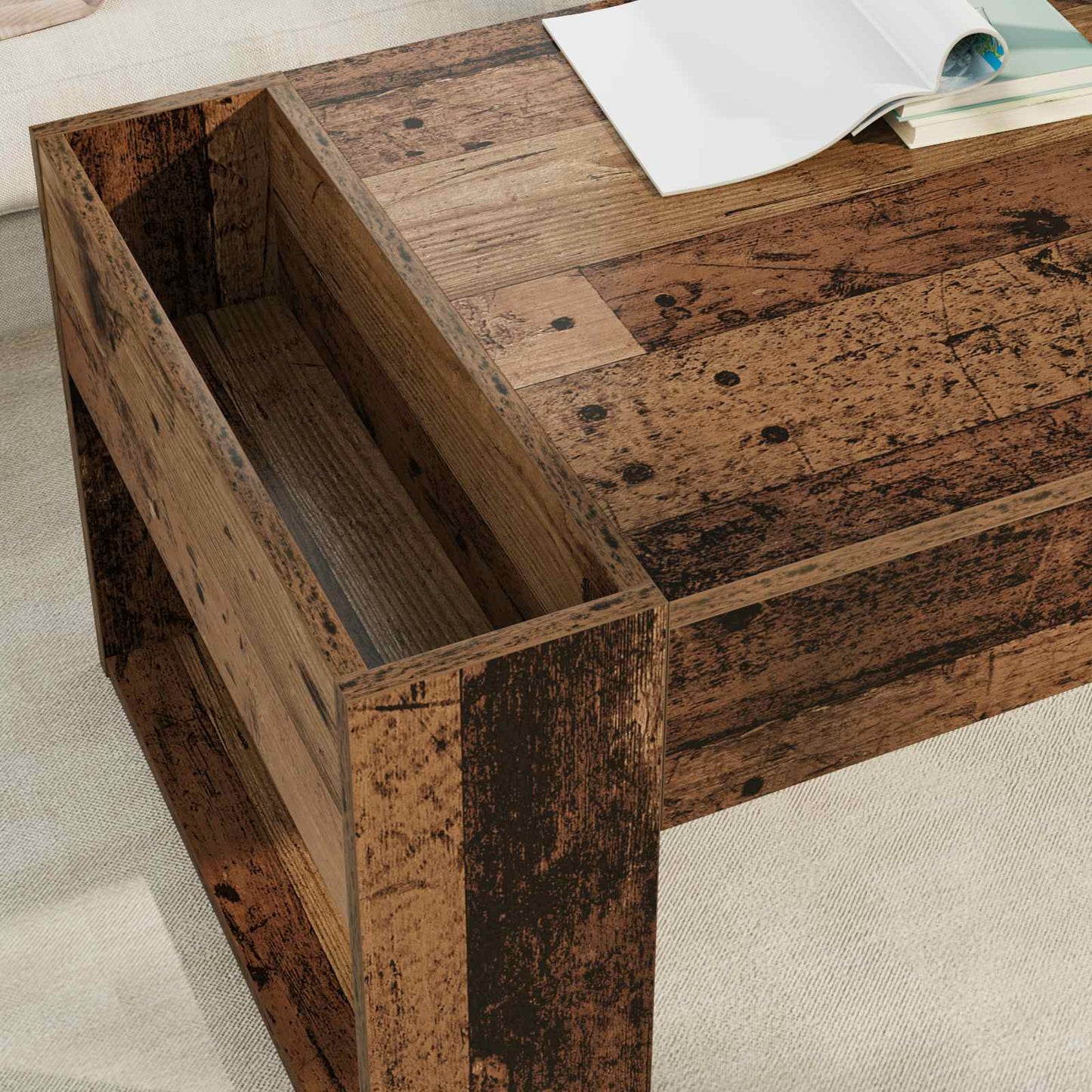 Kaffebord Gammelt tre 110 x 50 x 41 cm Konstruert tre
