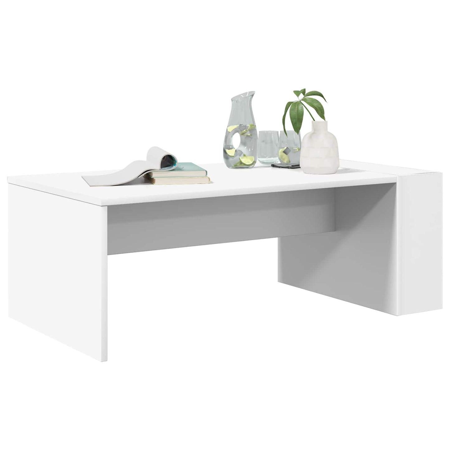 Kaffebord Hvit 95 x 50 x 34 cm Konstruert tre