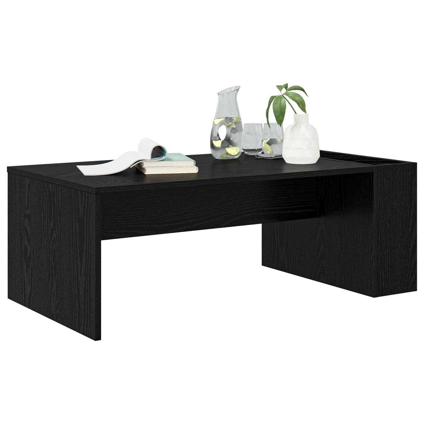 Kaffebord Svart Eik 95 x 50 x 34 cm Konstruert tre