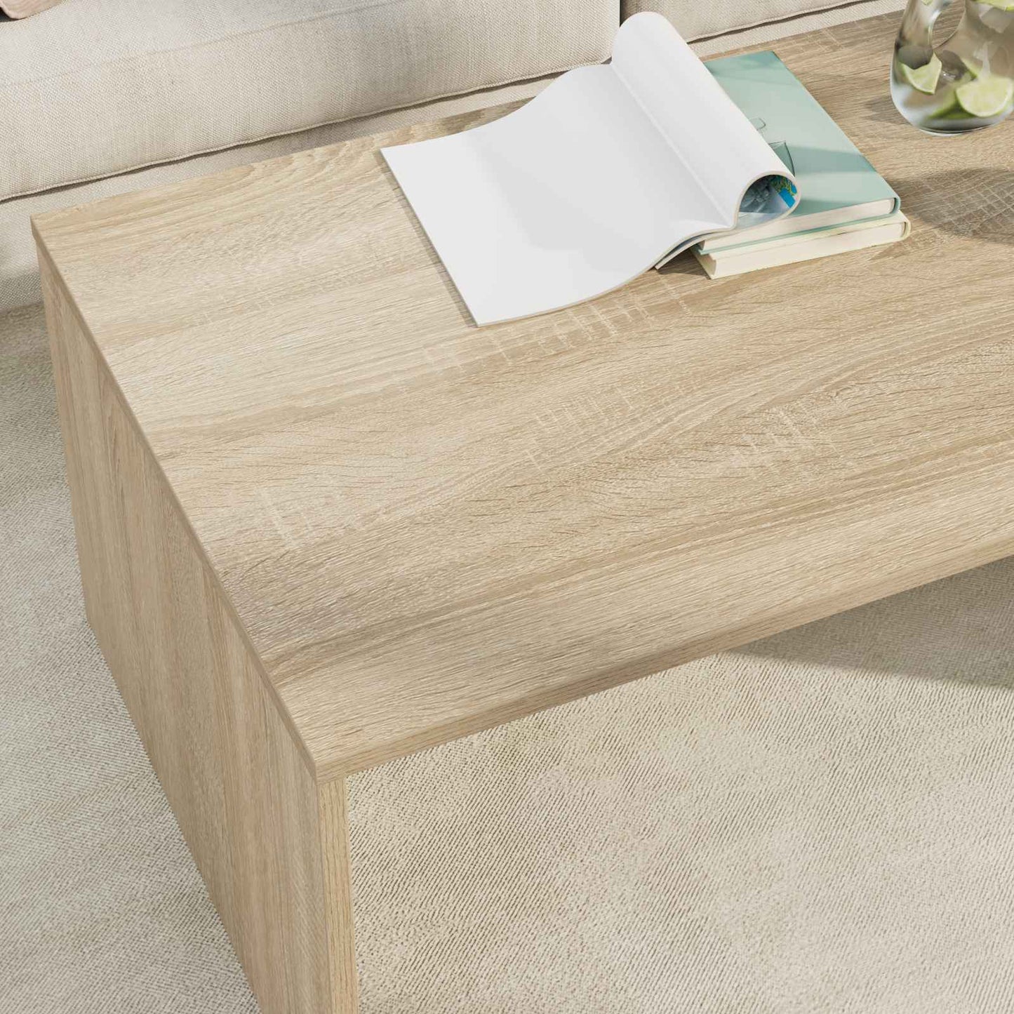 Kaffebord Sonoma eik 95 x 50 x 34 cm Konstruert tre