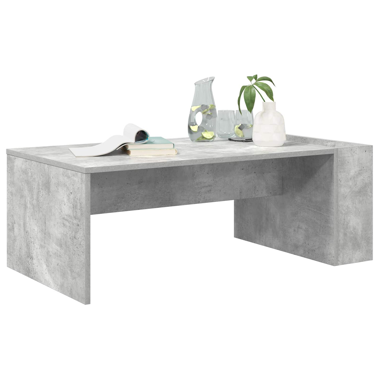 Kaffebord Betonggrå 95 x 50 x 34 cm Konstruert tre