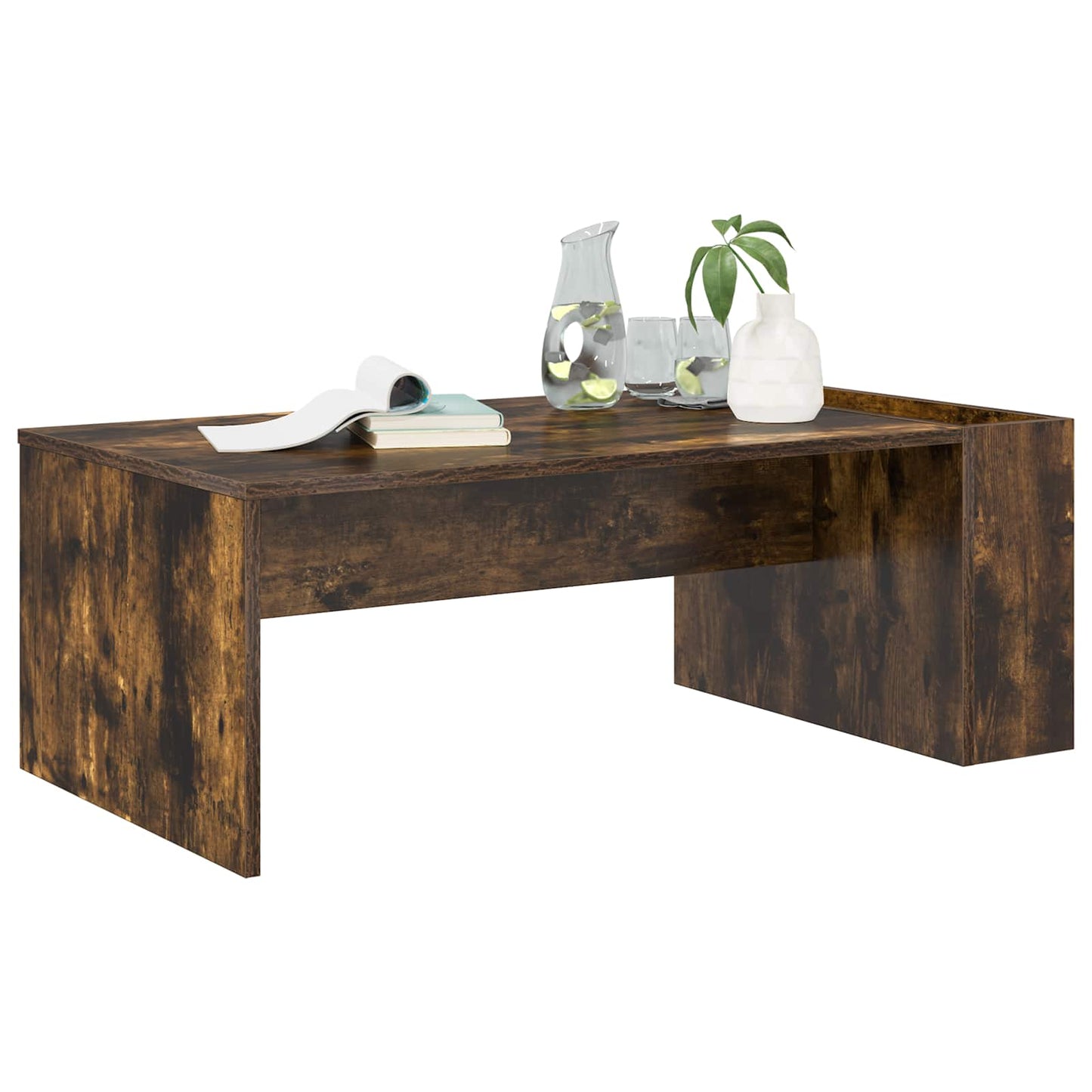 Kaffebord Røkt eik 95 x 50 x 34 cm Konstruert tre