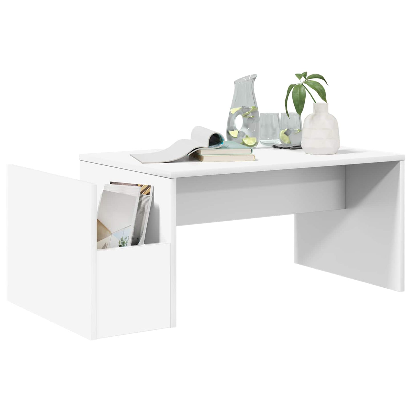 Kaffebord Hvit 90 x 45 x 35 cm Konstruert tre