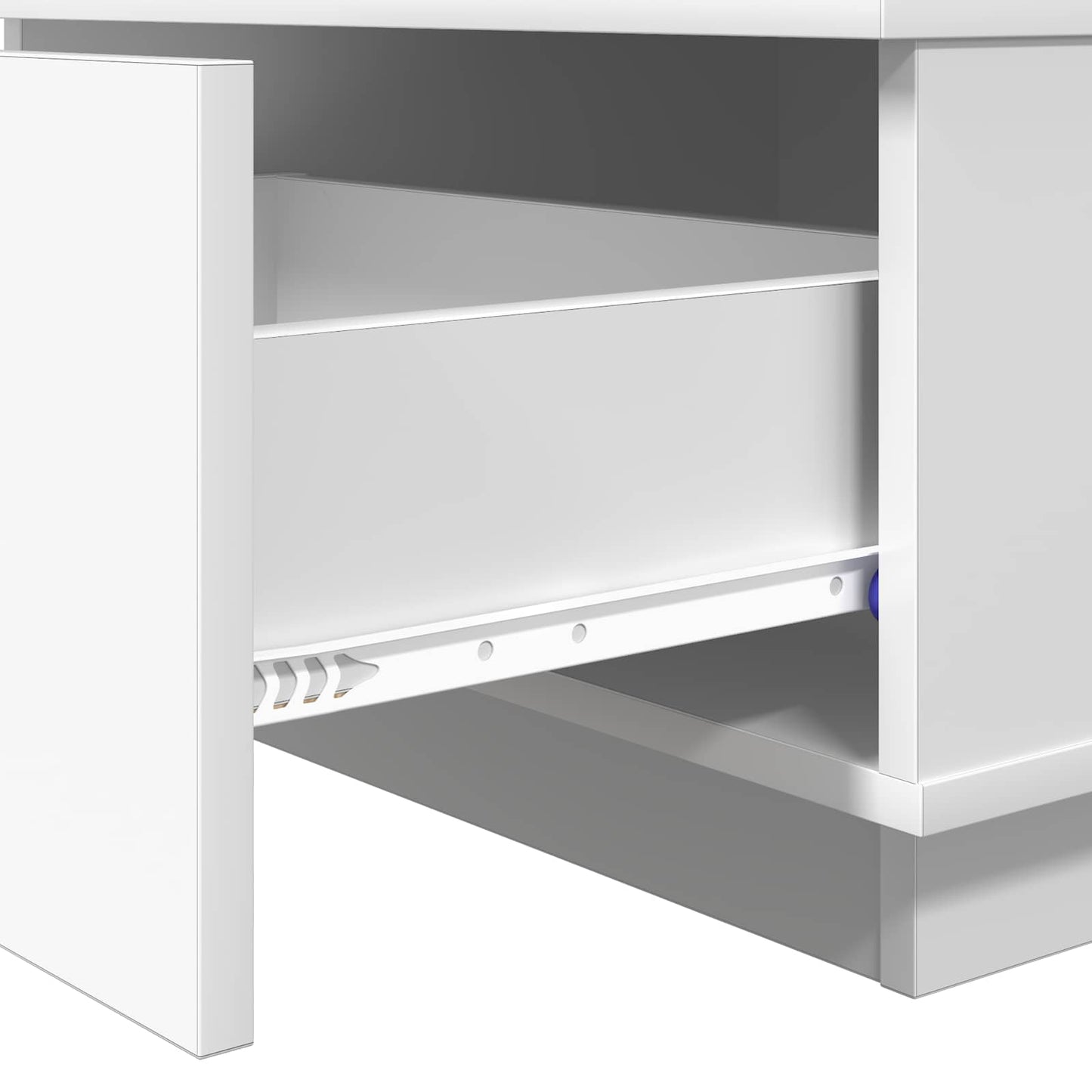 Kaffebord med skuff Hvit 95 x 55 x 31 cm Konstruert tre