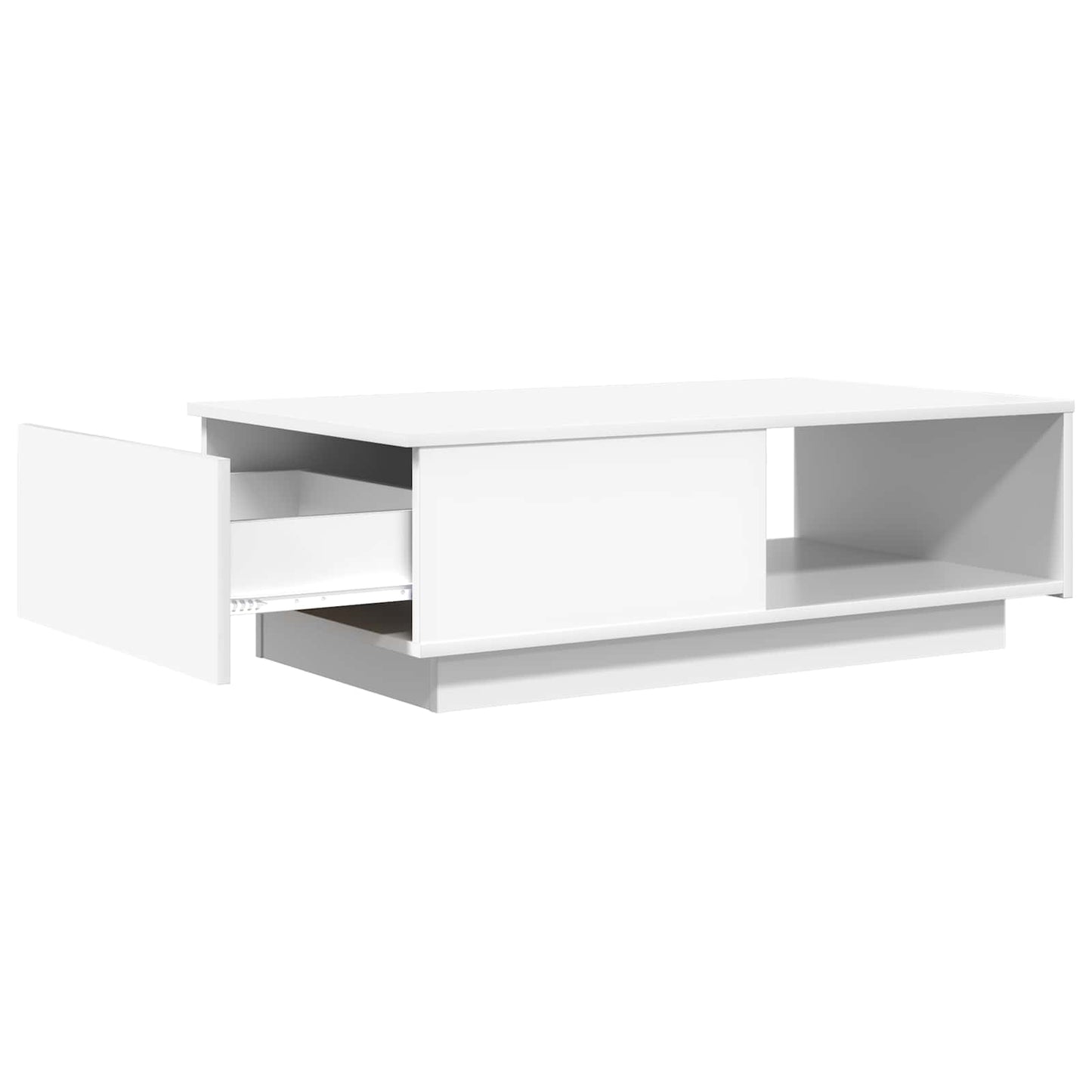 Kaffebord med skuff Hvit 95 x 55 x 31 cm Konstruert tre