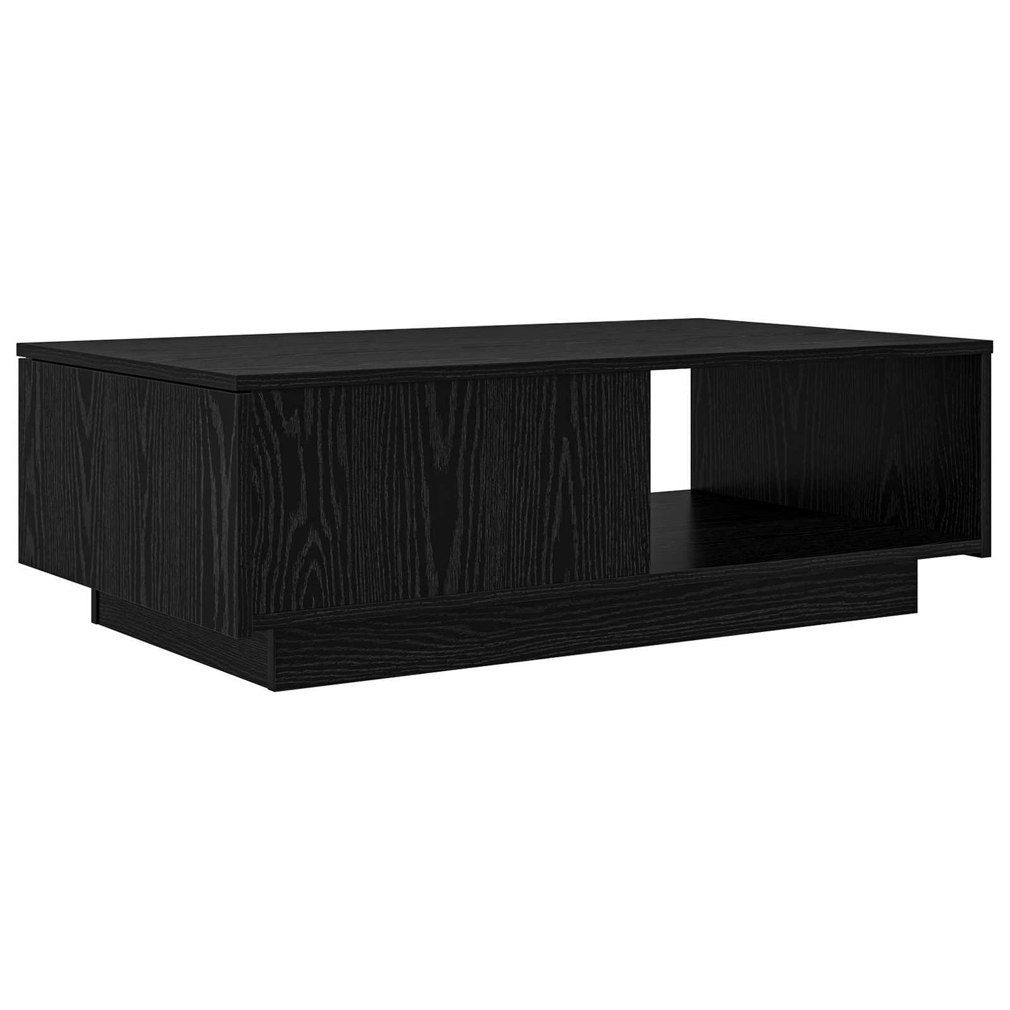 Kaffebord med skuff Svart Eik 95 x 55 x 31 cm Konstruert tre