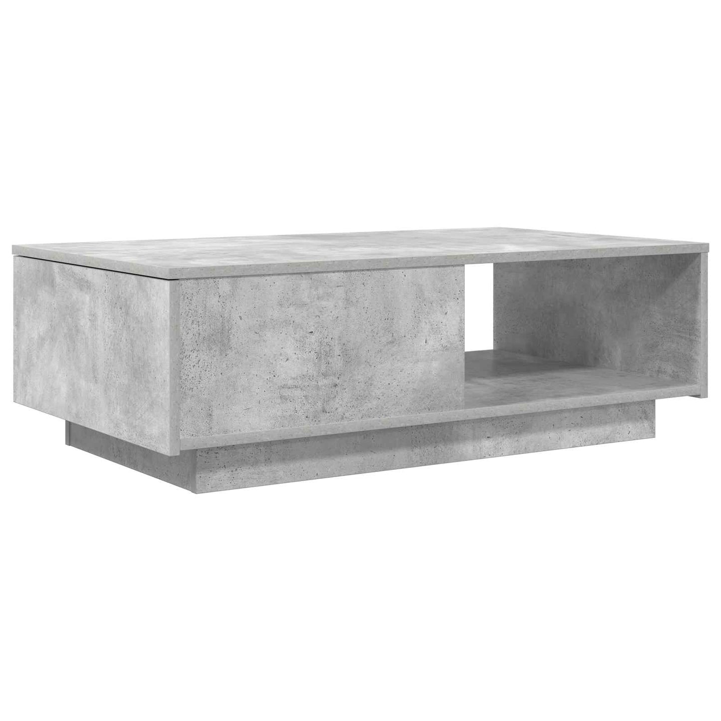 Kaffebord med skuff Betonggrå 95 x 55 x 31 cm Konstruert tre