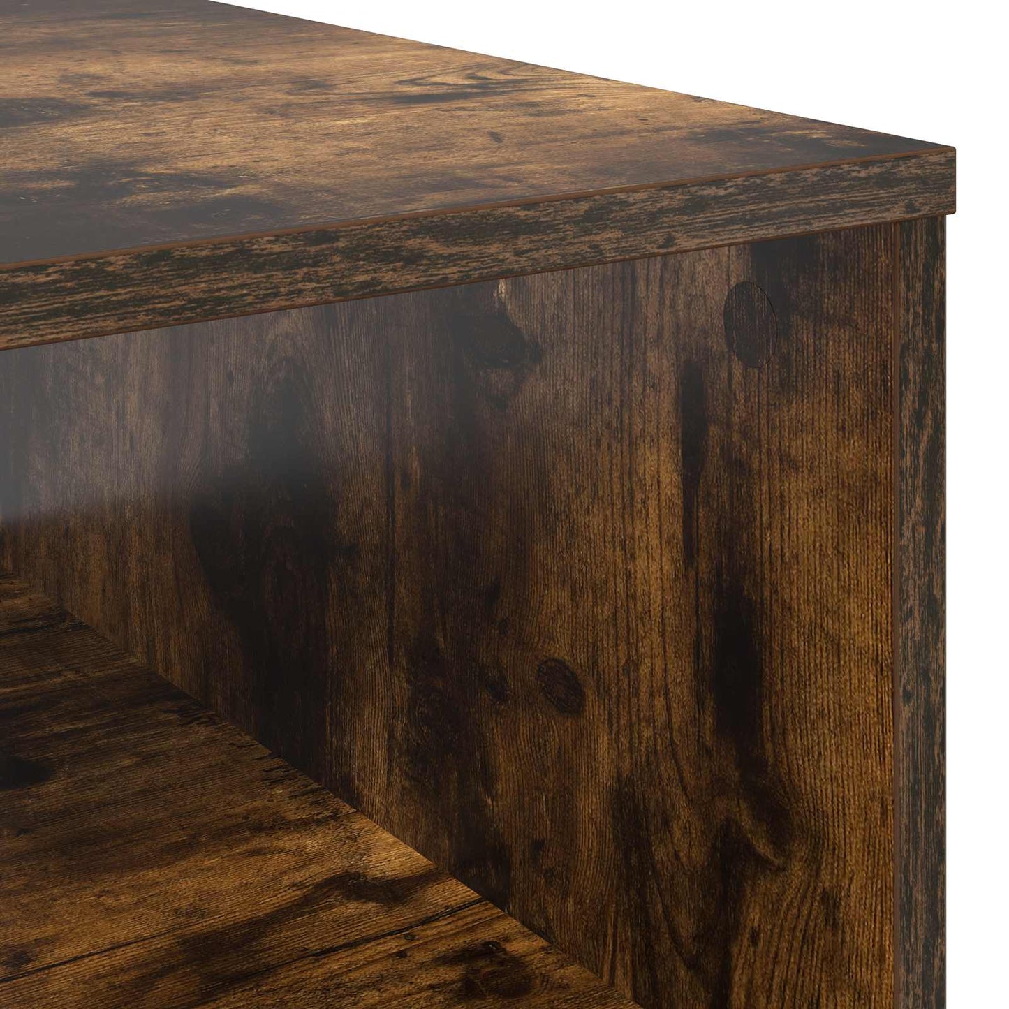 Kaffebord med skuff Røkt eik 95 x 55 x 31 cm Konstruert tre