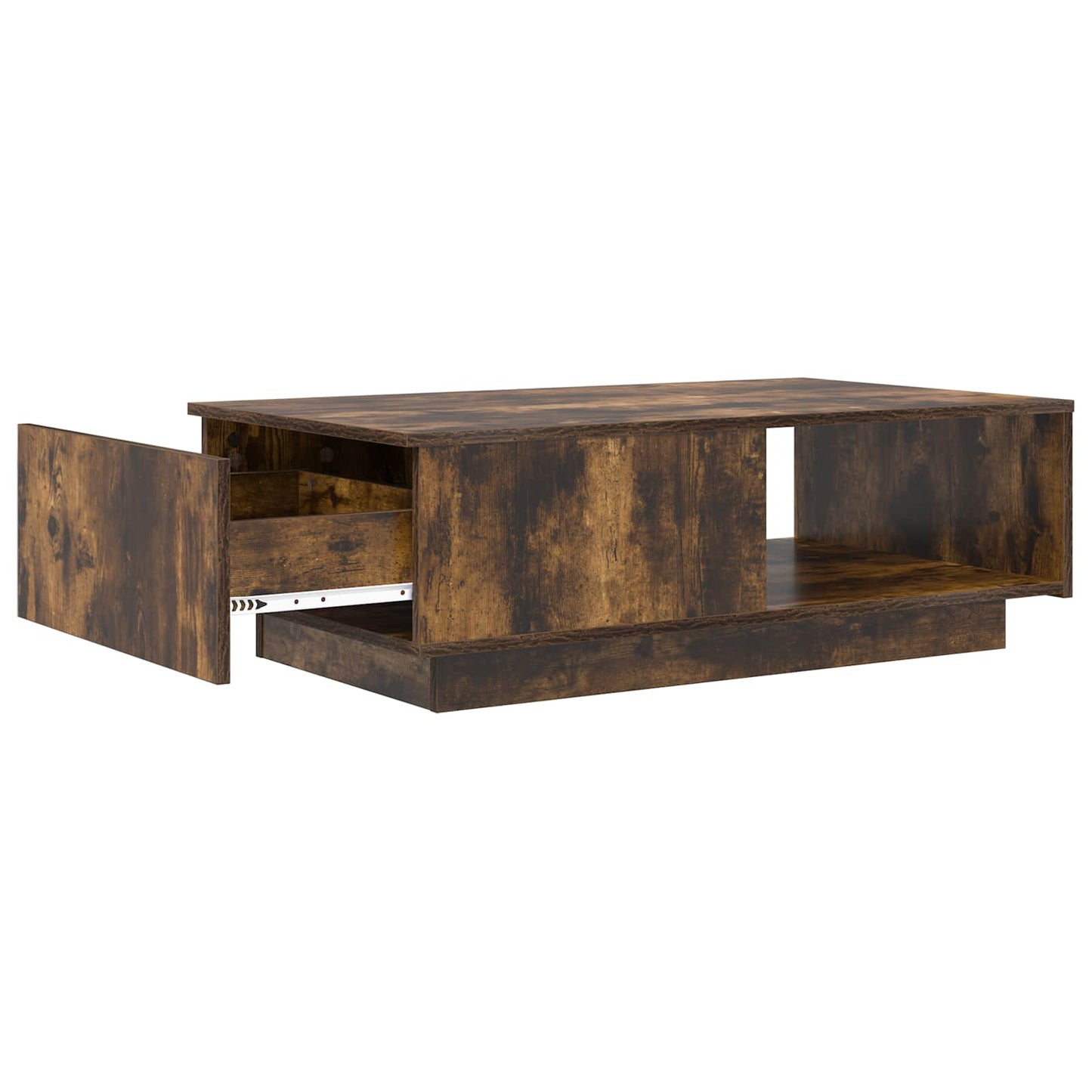 Kaffebord med skuff Røkt eik 95 x 55 x 31 cm Konstruert tre
