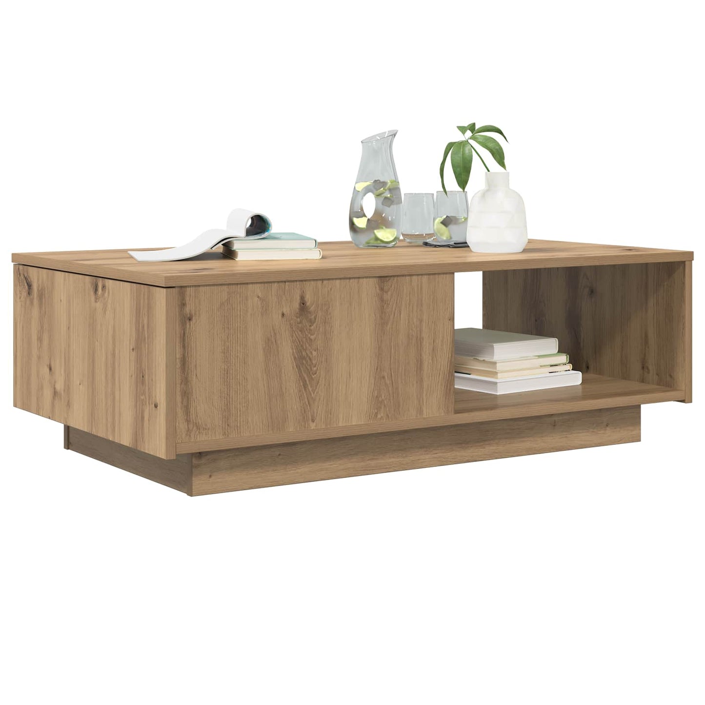Kaffebord med skuff Artisan Eik 95 x 55 x 31 cm Konstruert tre