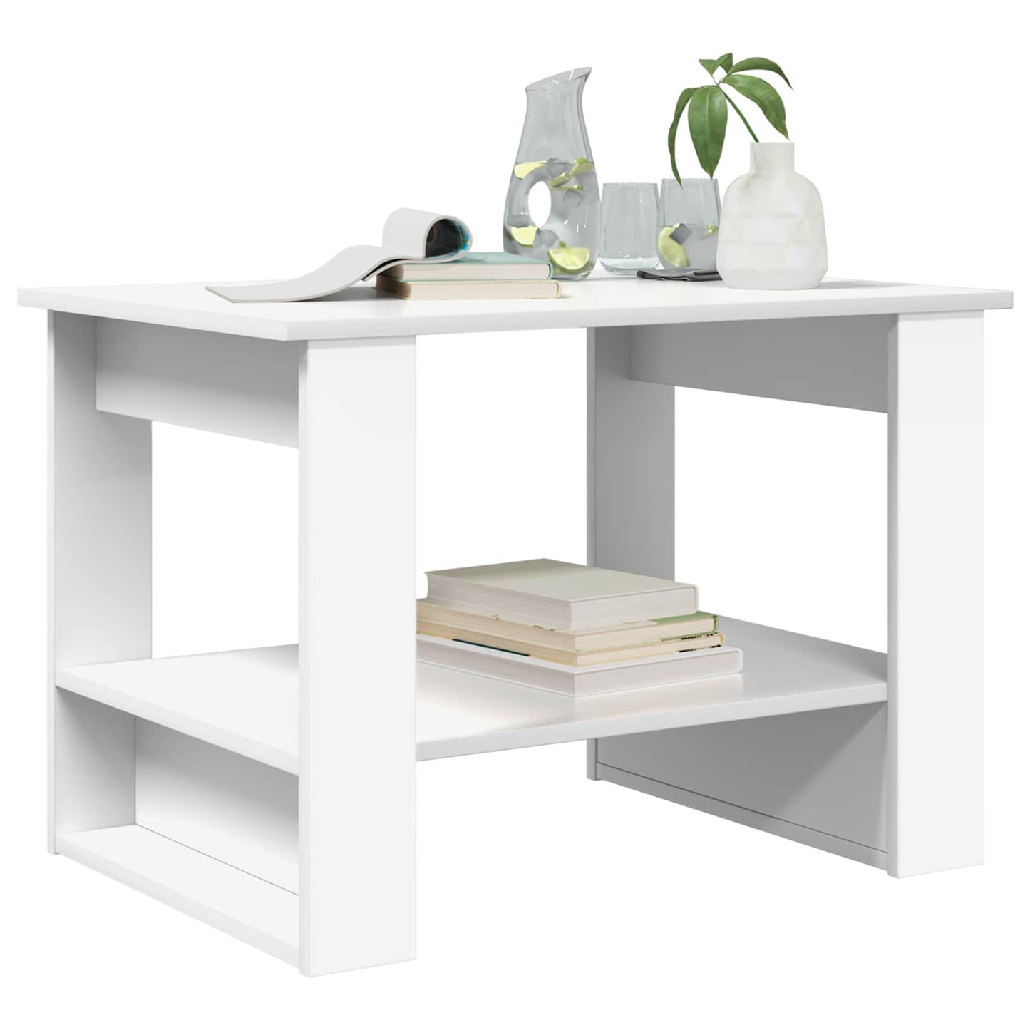 Kaffebord Hvit 72 x 50 x 50 cm Konstruert tre