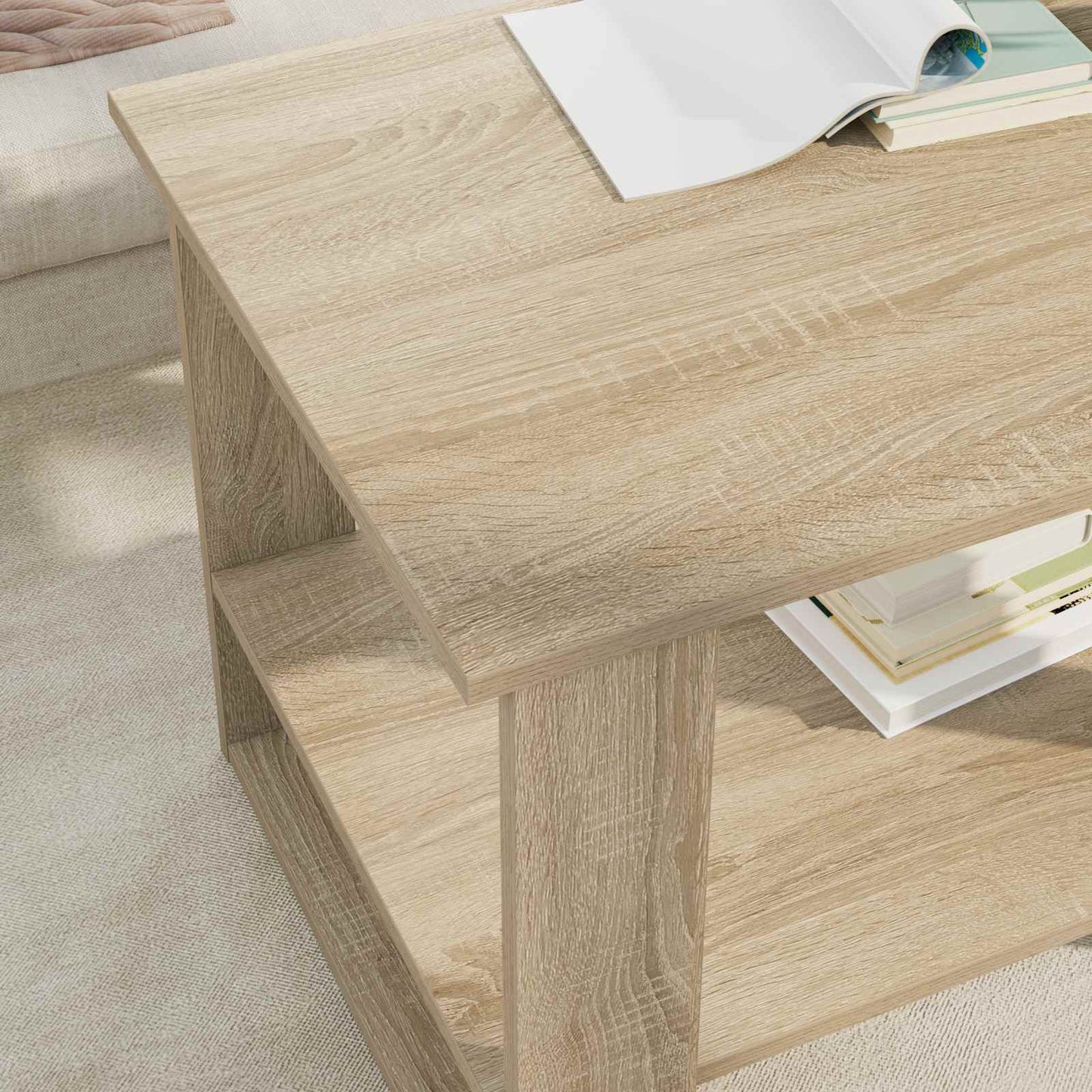Kaffebord Sonoma eik 72 x 50 x 50 cm Konstruert tre