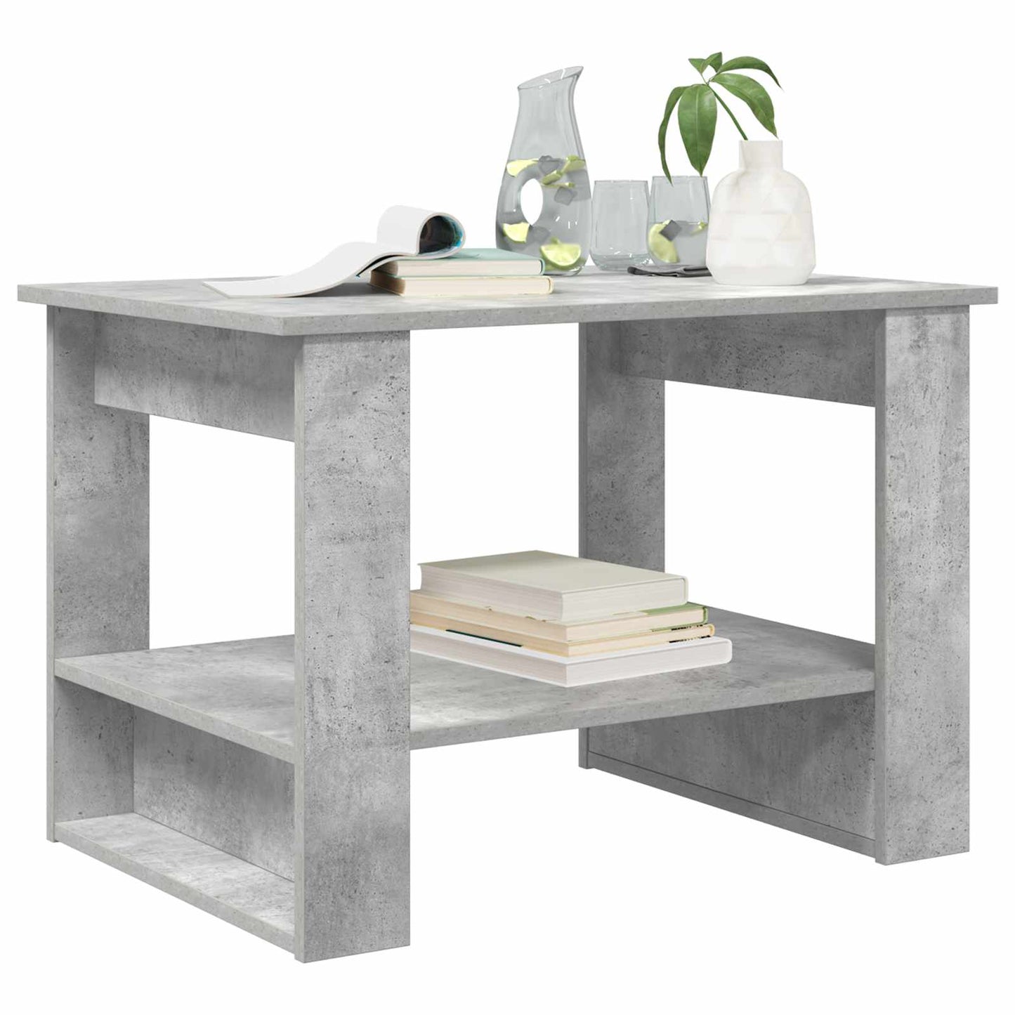 Kaffebord Betonggrå 72 x 50 x 50 cm Konstruert tre