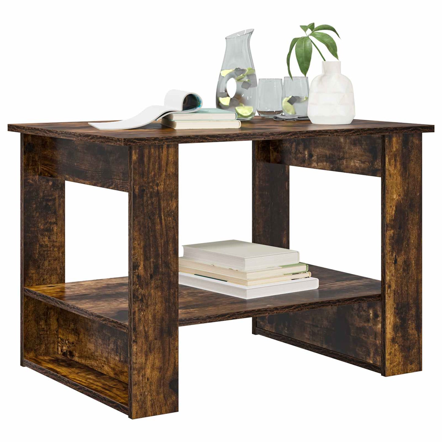 Kaffebord Røkt eik 72 x 50 x 50 cm Konstruert tre
