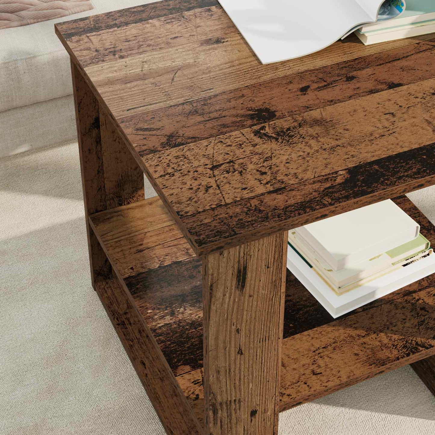 Kaffebord Gammelt tre 51 x 50 x 50 cm Konstruert tre