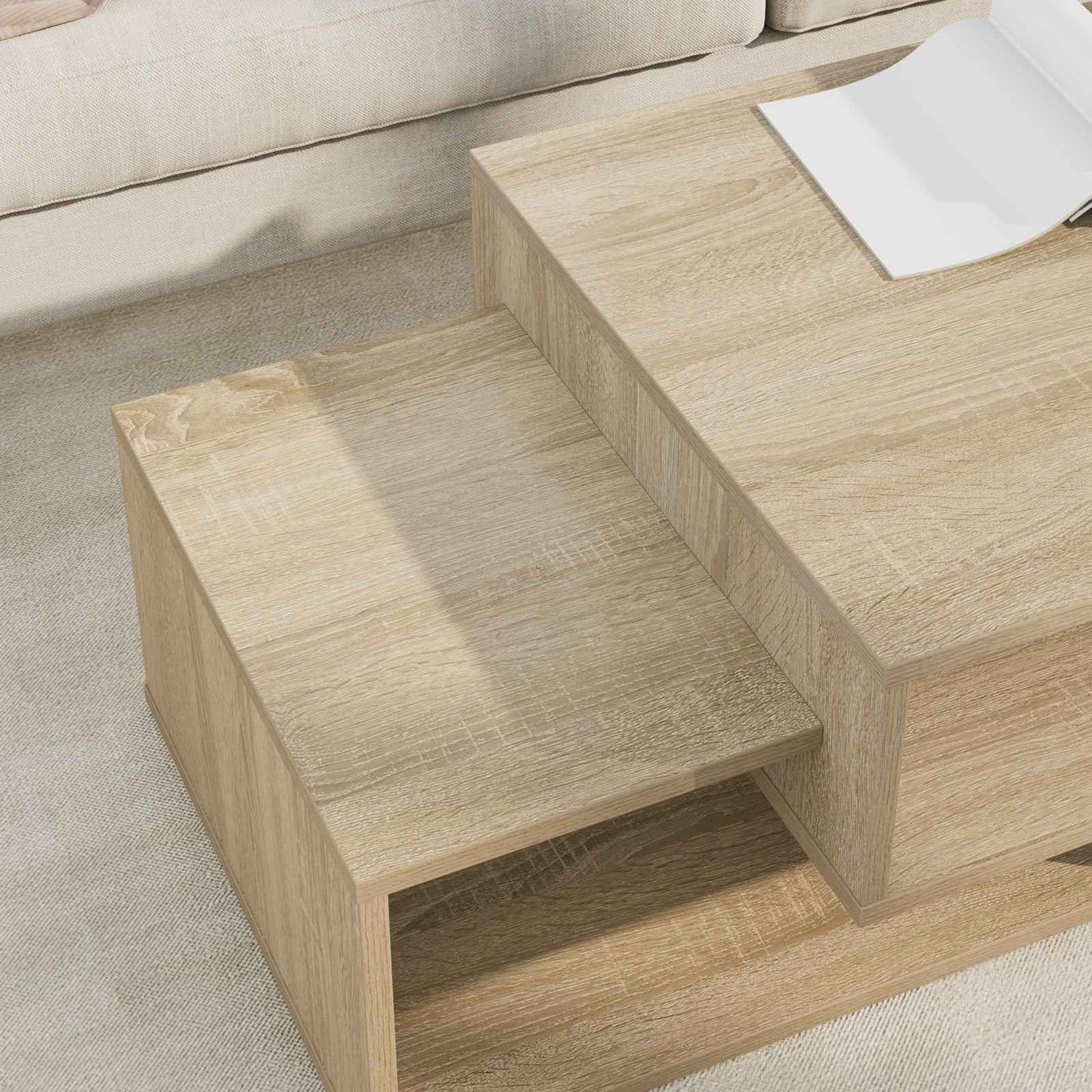 Kaffebord Sonoma eik 105 x 50 x 32,5 cm Konstruert tre