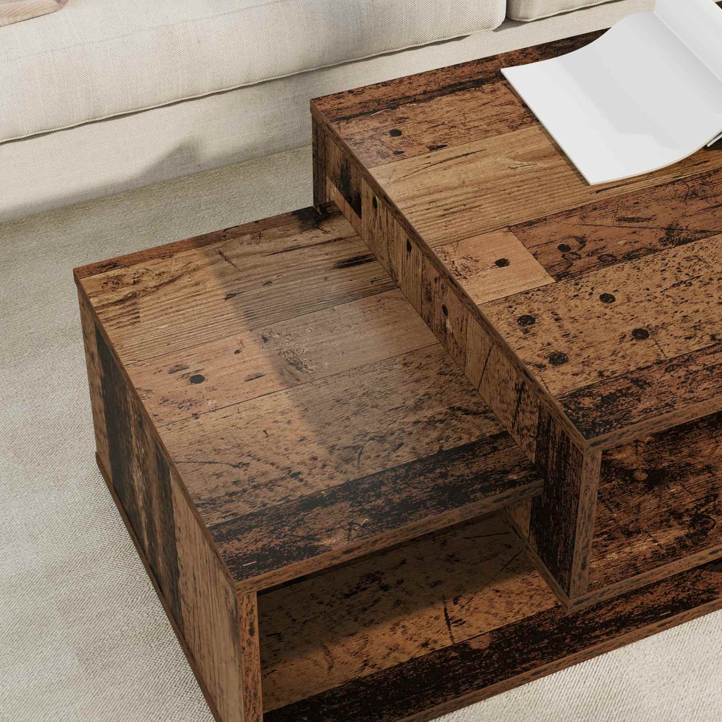 Kaffebord Gammelt tre 105 x 50 x 32,5 cm Konstruert tre