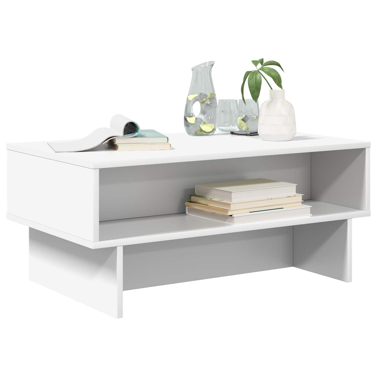 Kaffebord Hvit 80 x 46 x 35 cm Konstruert tre