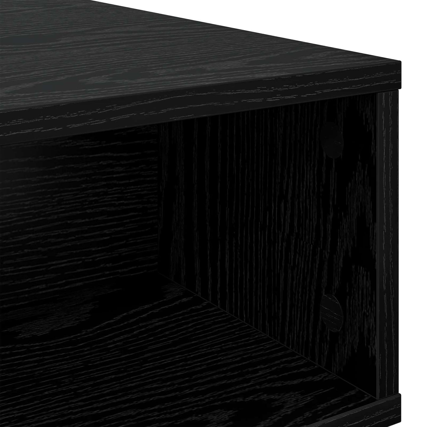 Kaffebord Svart Eik 80 x 46 x 35 cm Konstruert tre