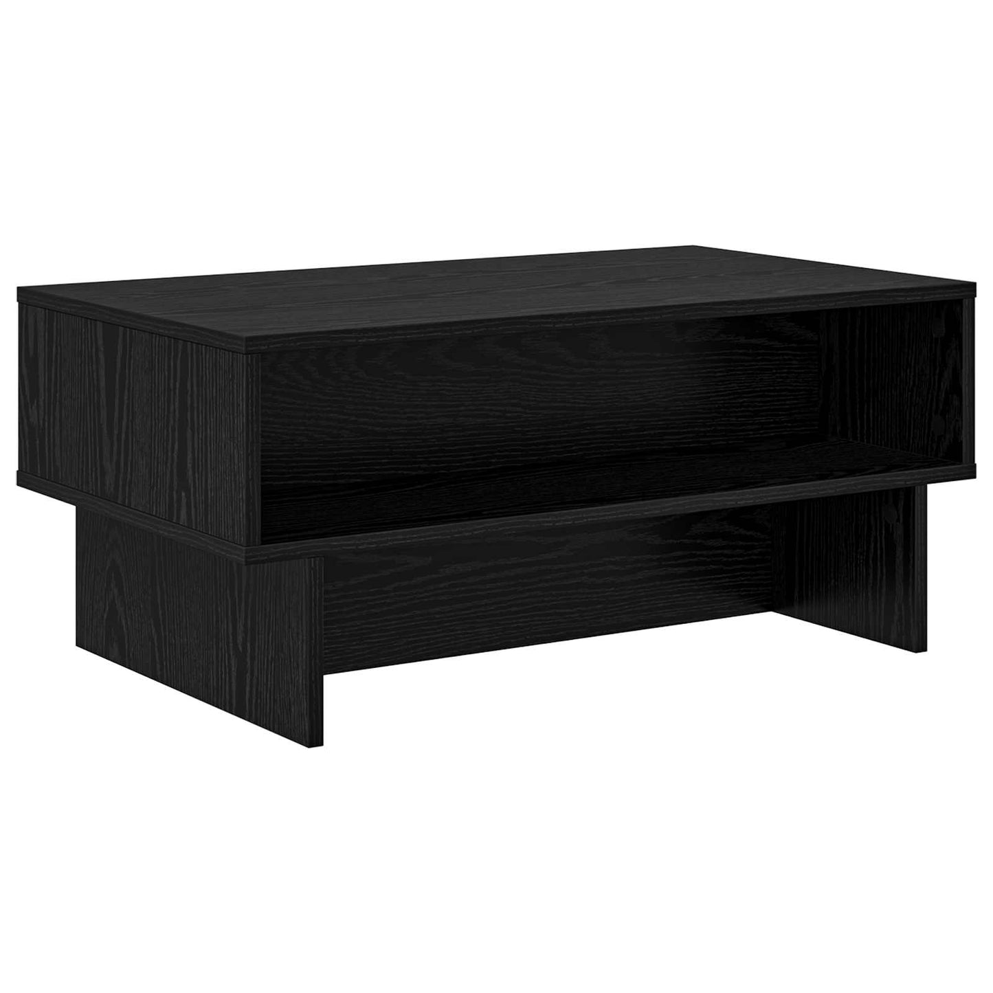 Kaffebord Svart Eik 80 x 46 x 35 cm Konstruert tre