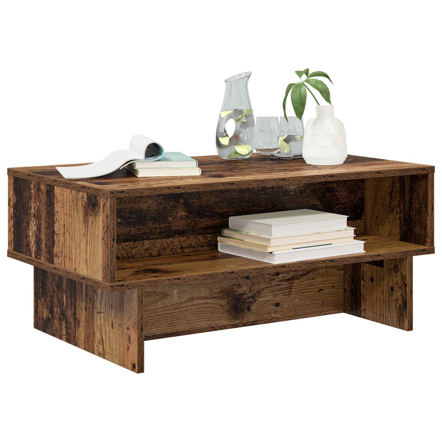Kaffebord Gammelt tre 80 x 46 x 35 cm Konstruert tre