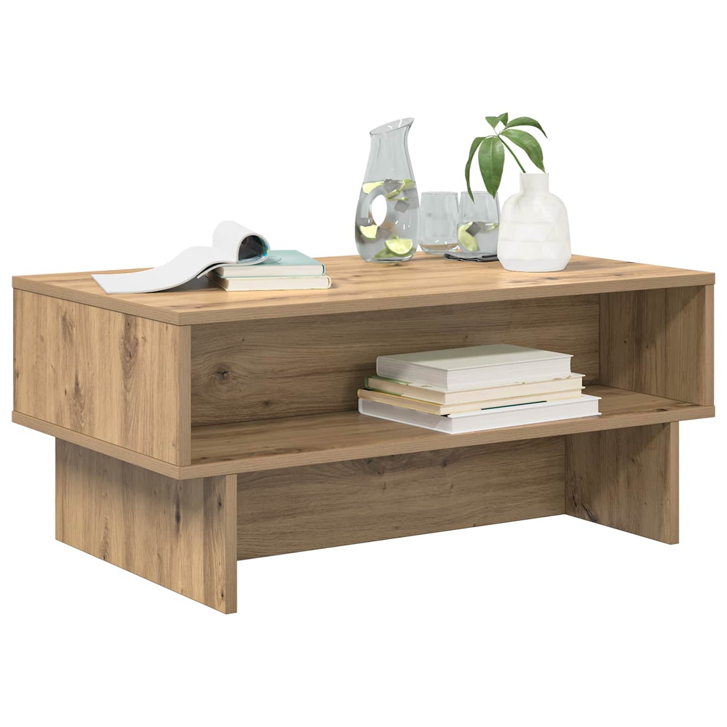 Kaffebord Artisan Eik 80 x 46 x 35 cm Konstruert tre