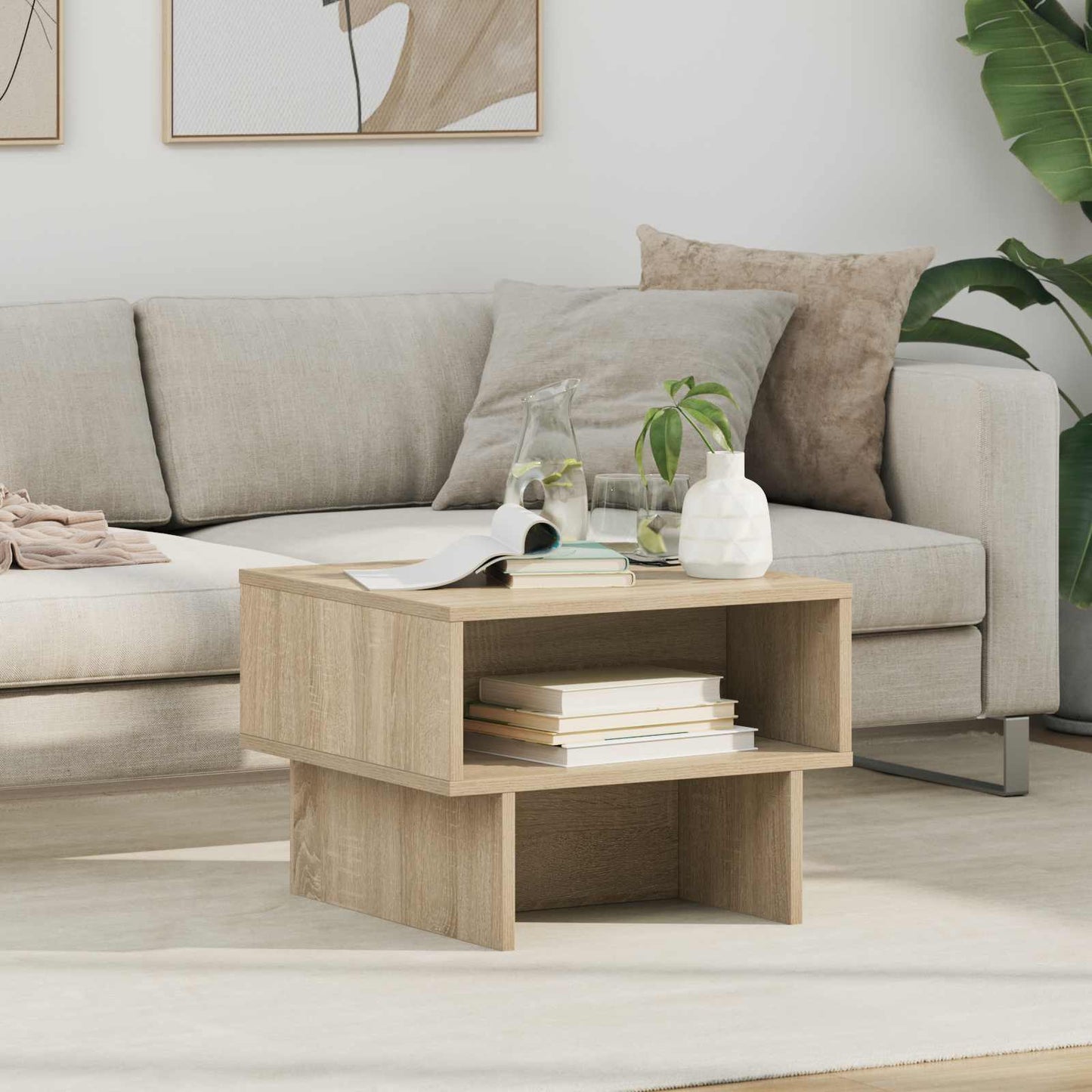 Kaffebord Sonoma eik 48 x 46 x 35 cm Konstruert tre