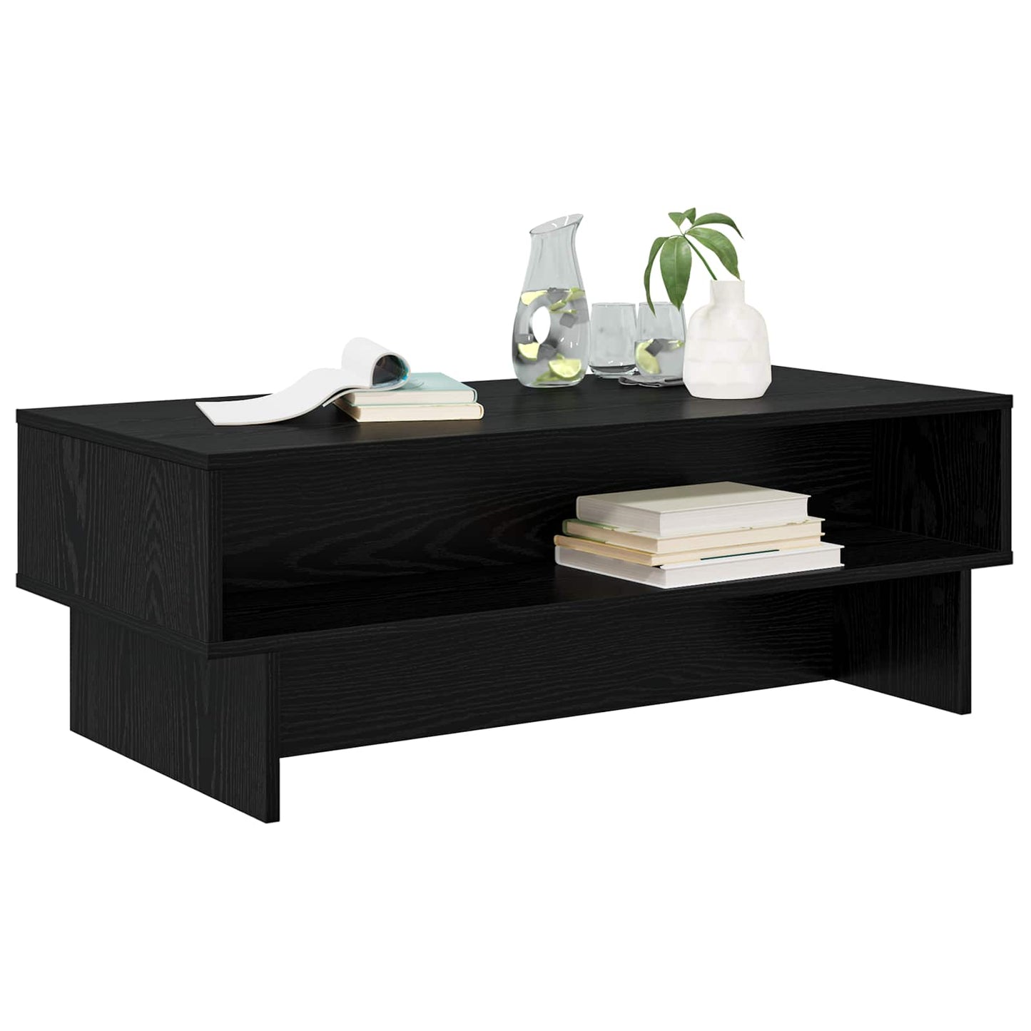 Kaffebord Svart Eik 100 x 46 x 35 cm Konstruert tre
