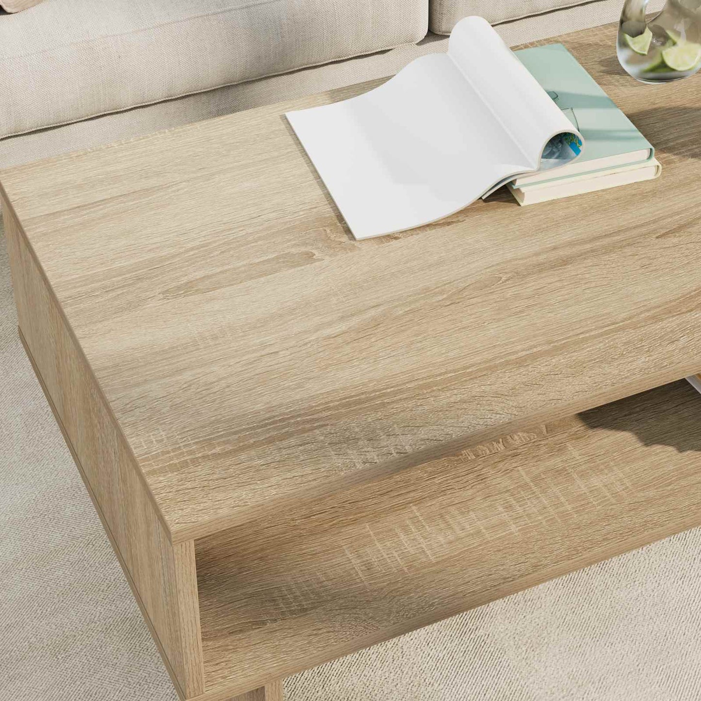 Kaffebord Sonoma eik 100 x 46 x 35 cm Konstruert tre
