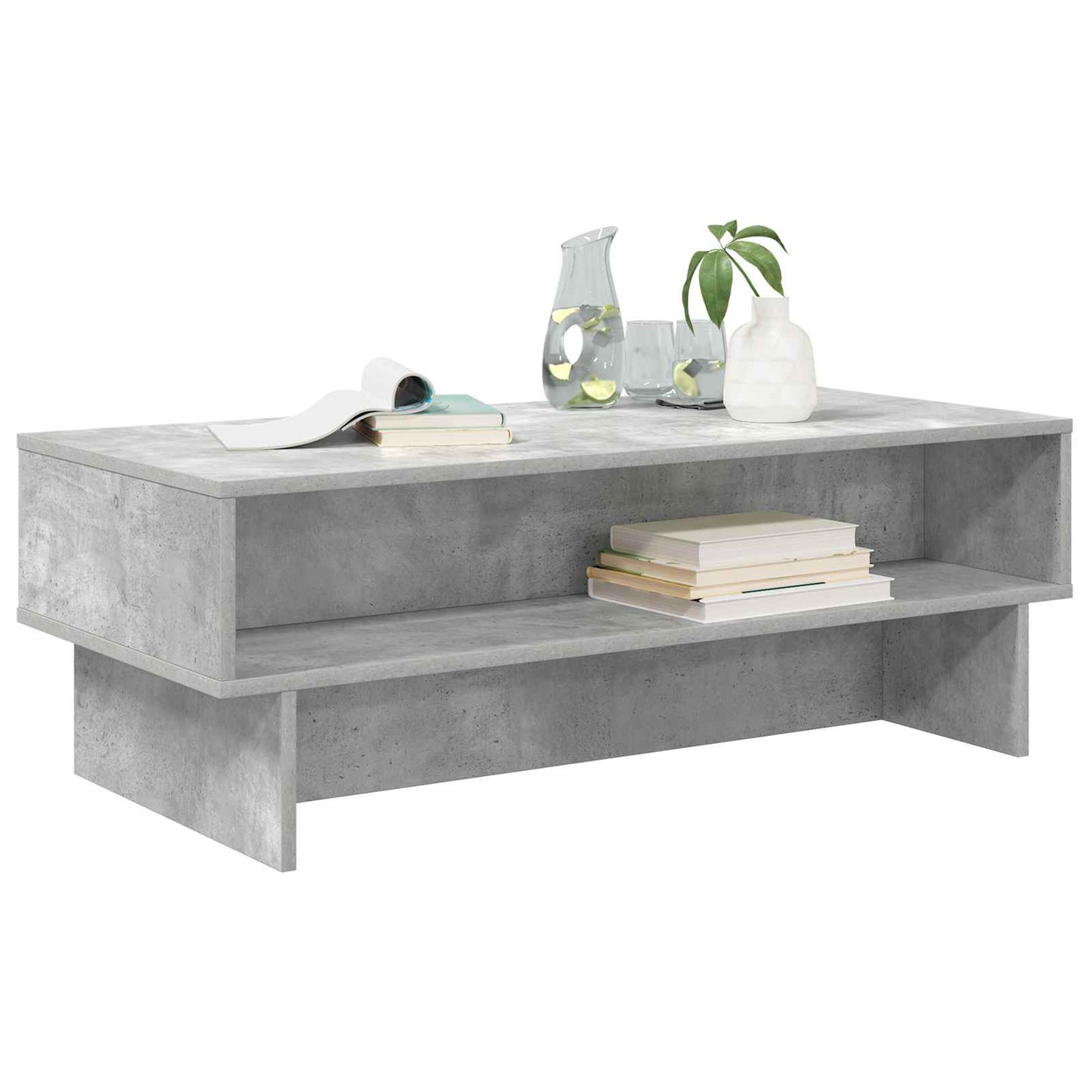 Kaffebord Betonggrå 100 x 46 x 35 cm Konstruert tre