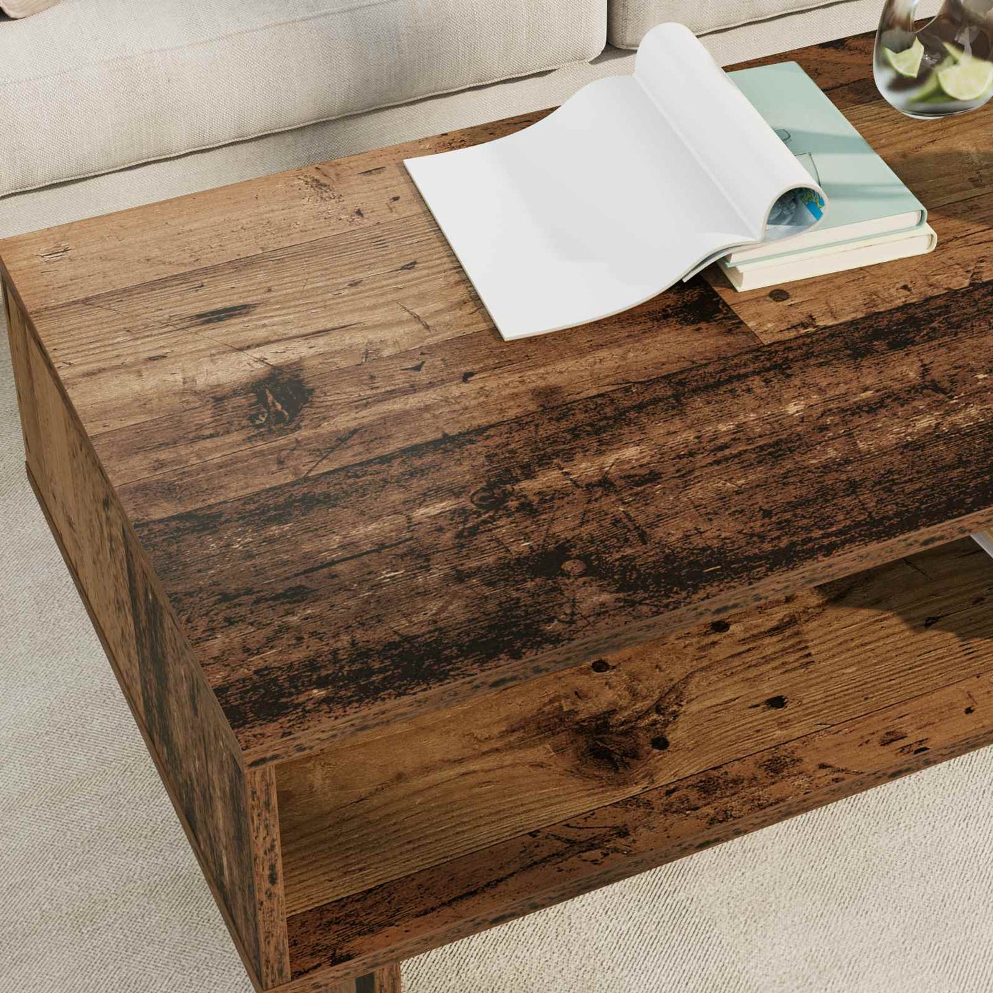 Kaffebord Gammelt tre 100 x 46 x 35 cm Konstruert tre