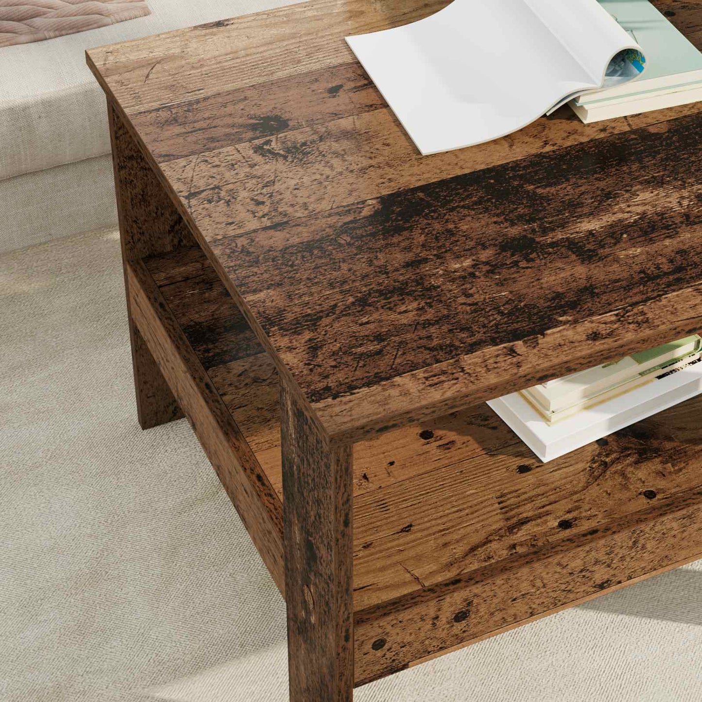 Kaffebord Gammelt tre 57 x 55 x 45 cm Konstruert tre