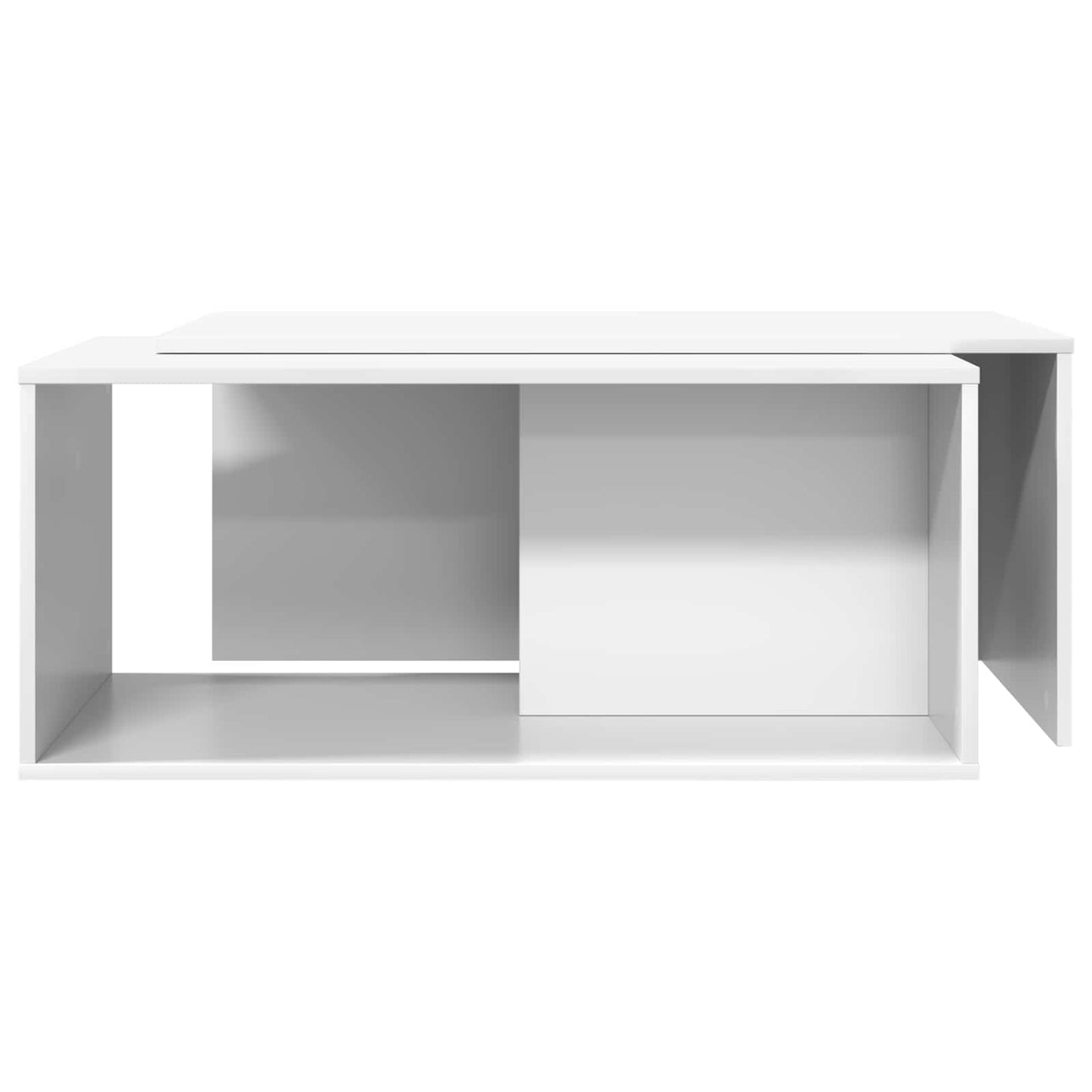 Kaffebord Sett 2 pcs Hvit Konstruert tre