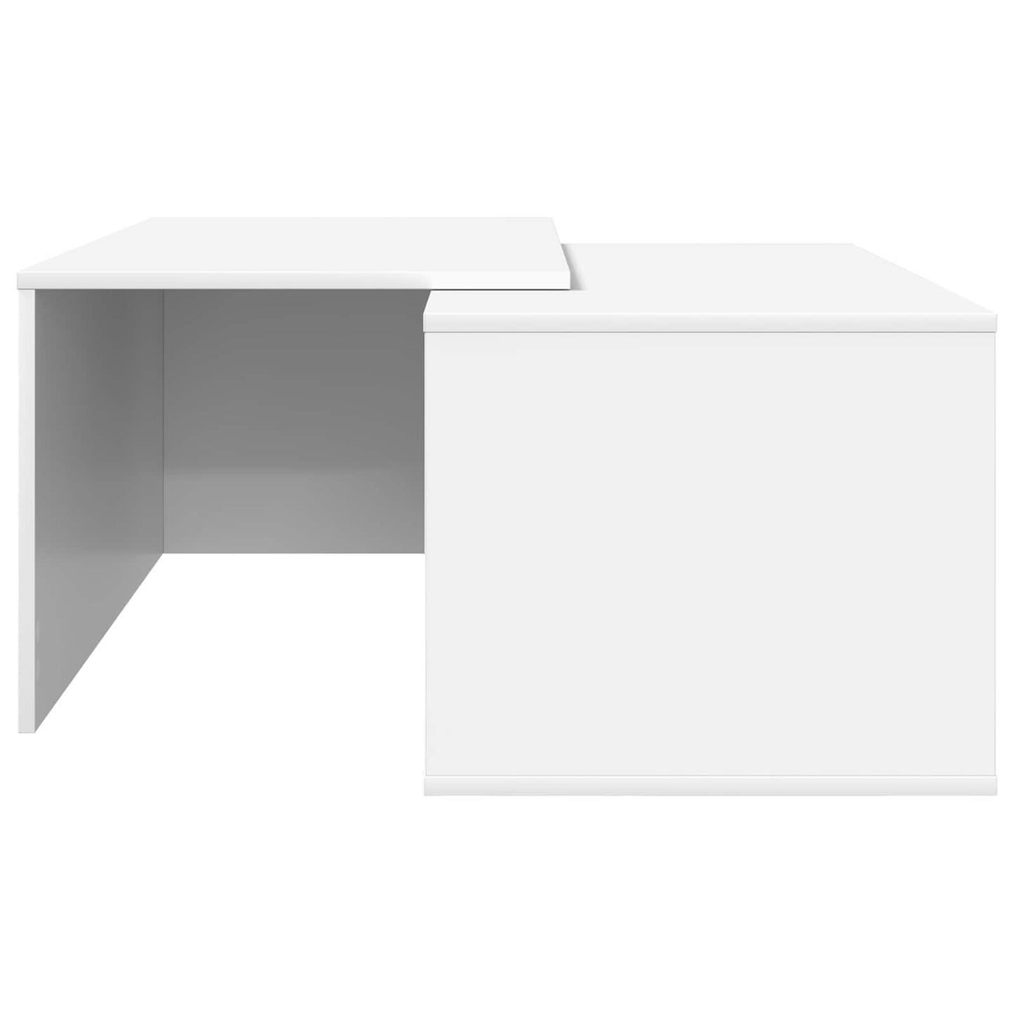 Kaffebord Sett 2 pcs Hvit Konstruert tre