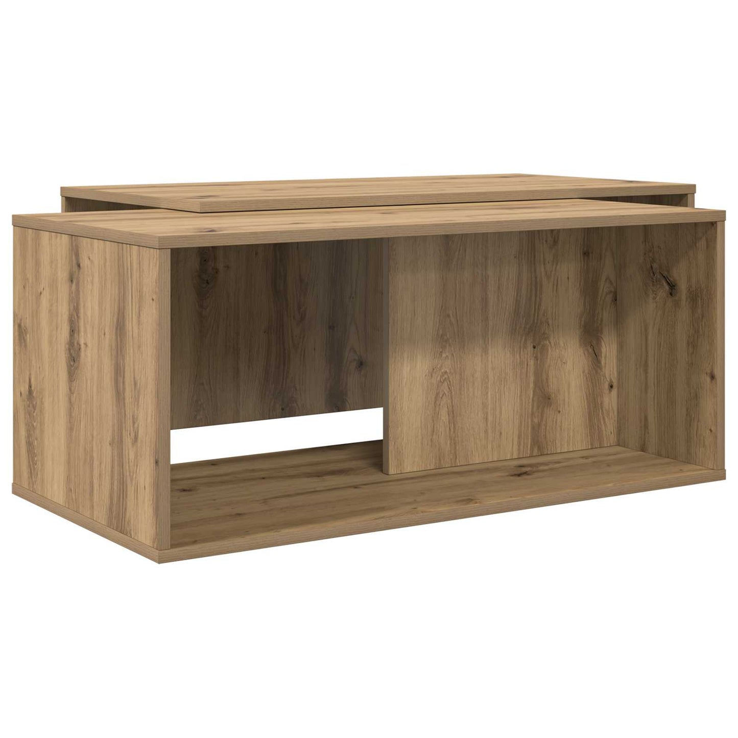 Kaffebord Sett 2 pcs Artisan Eik Konstruert tre