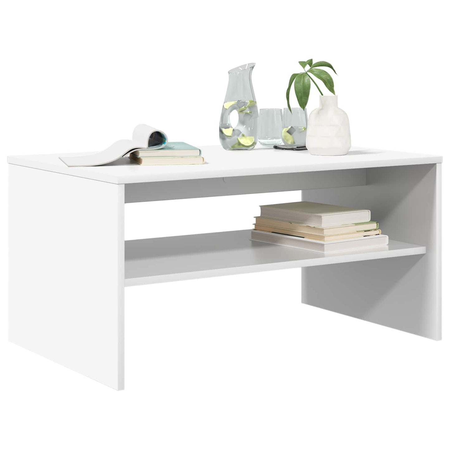 Kaffebord Hvit 80 x 50 x 40 cm Konstruert tre