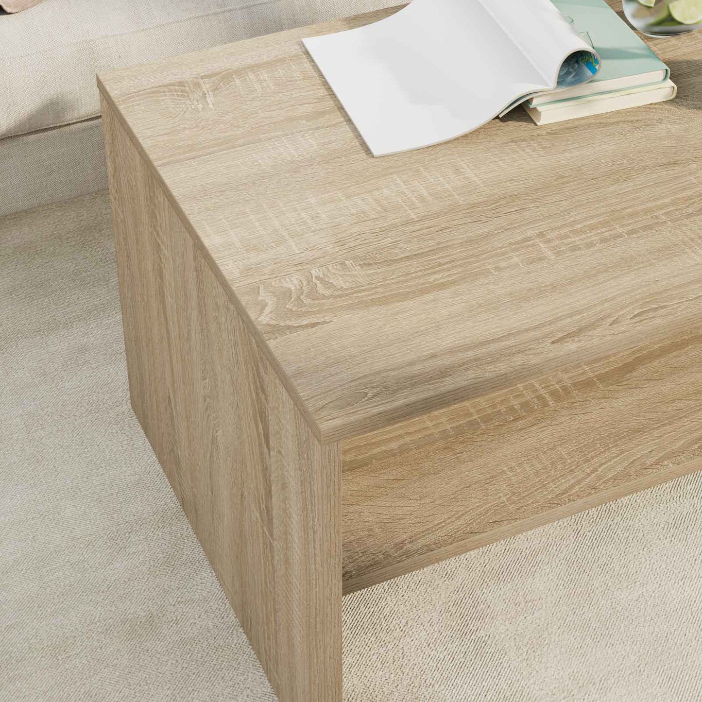 Kaffebord Sonoma eik 80 x 50 x 40 cm Konstruert tre