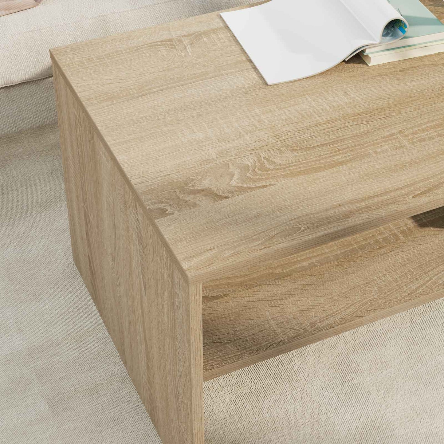 Kaffebord Sonoma eik 100 x 50 x 40 cm Konstruert tre