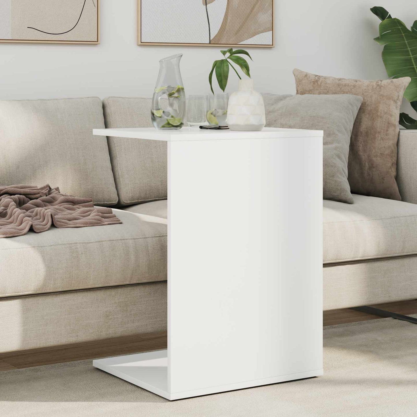 Sidetabell Hvit 45 x 40 x 62,5 cm Konstruert tre