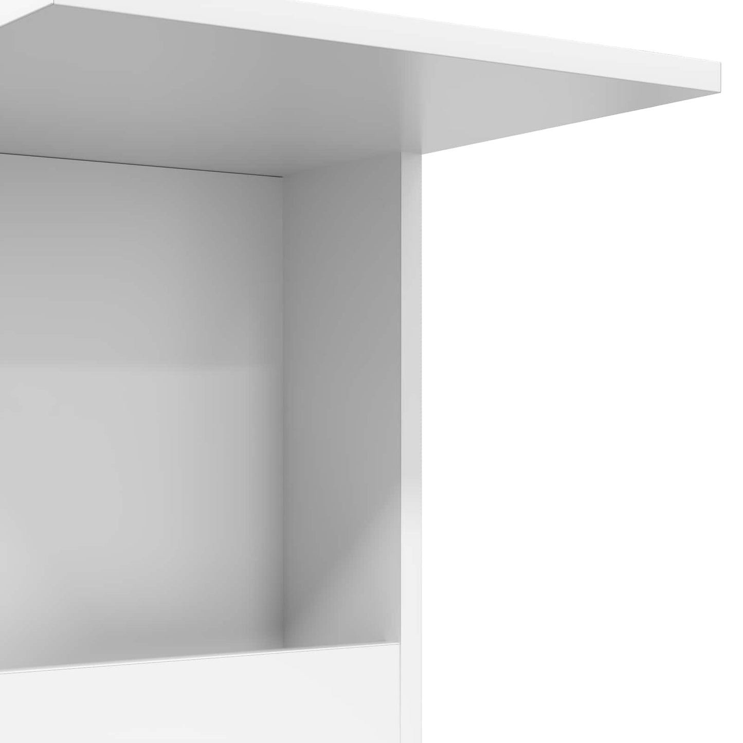 Sidetabell med hjul Hvit 40 x 35 x 60 cm Konstruert tre