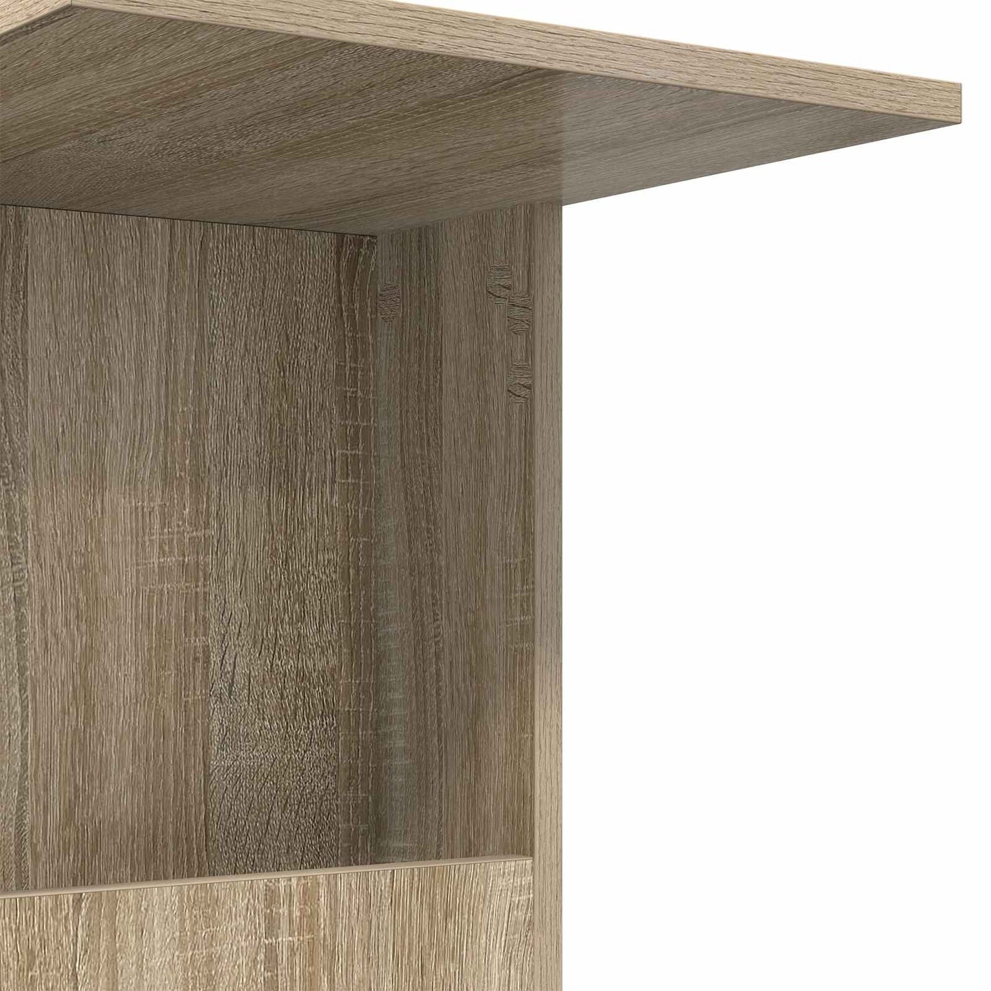 Sidetabell med hjul Sonoma eik 40 x 35 x 60 cm Konstruert tre
