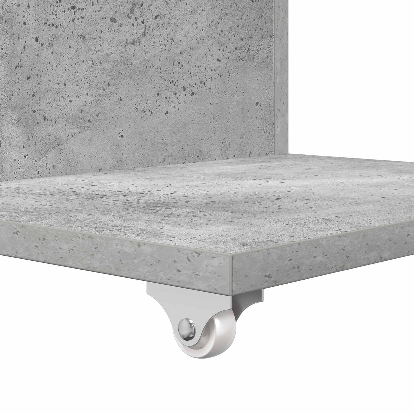 Sidetabell med hjul Betonggrå 40 x 35 x 60 cm Konstruert tre