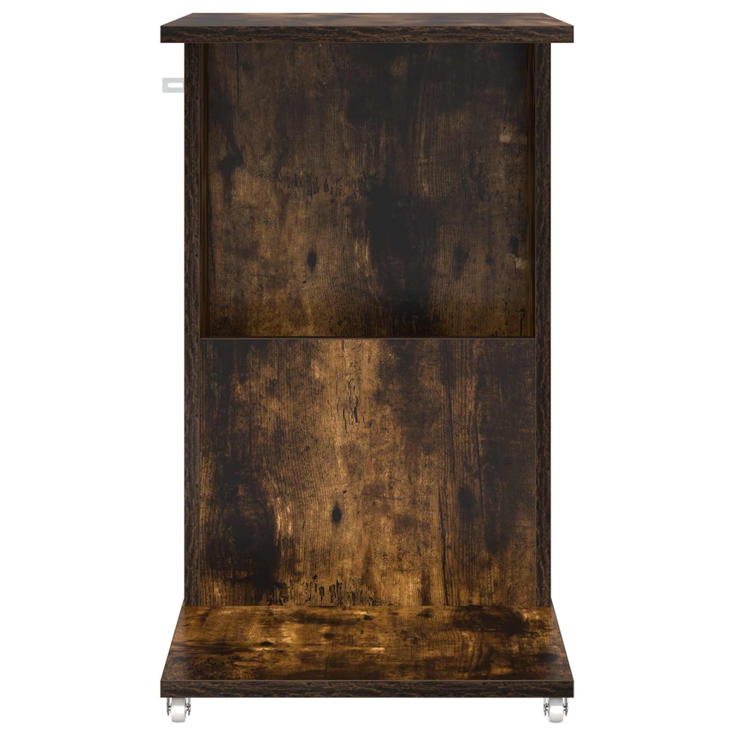 Sidetabell med hjul Røkt eik 40 x 35 x 60 cm Konstruert tre