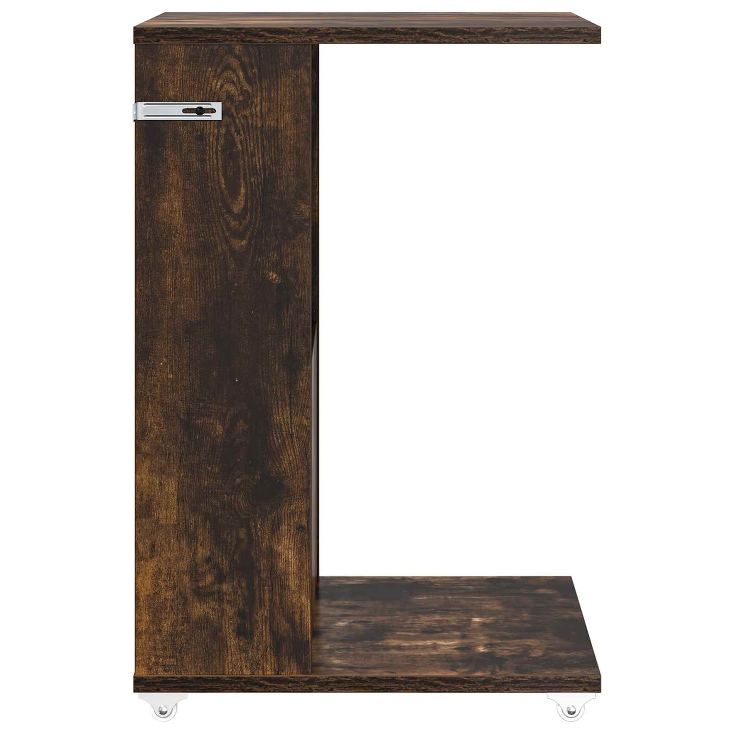Sidetabell med hjul Røkt eik 40 x 35 x 60 cm Konstruert tre