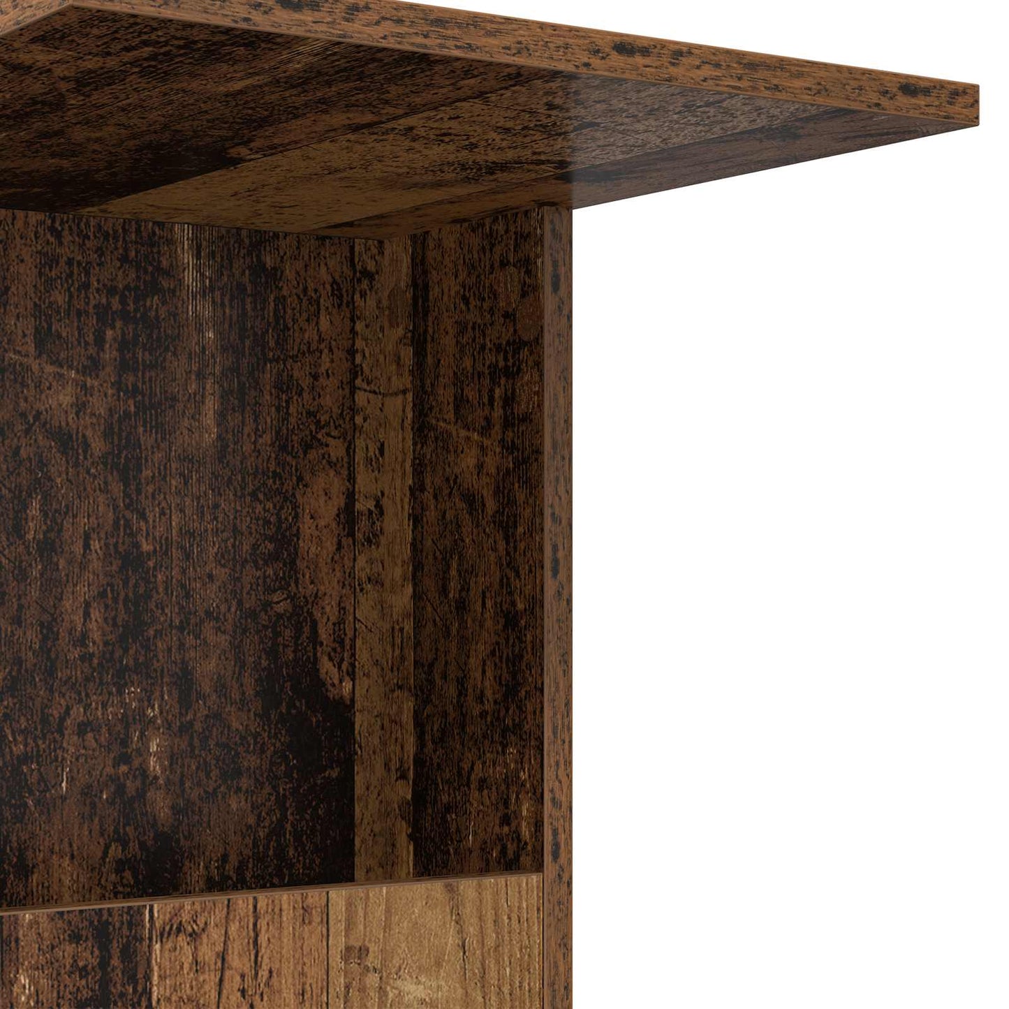 Sidetabell med hjul Gammelt tre 40 x 35 x 60 cm Konstruert tre