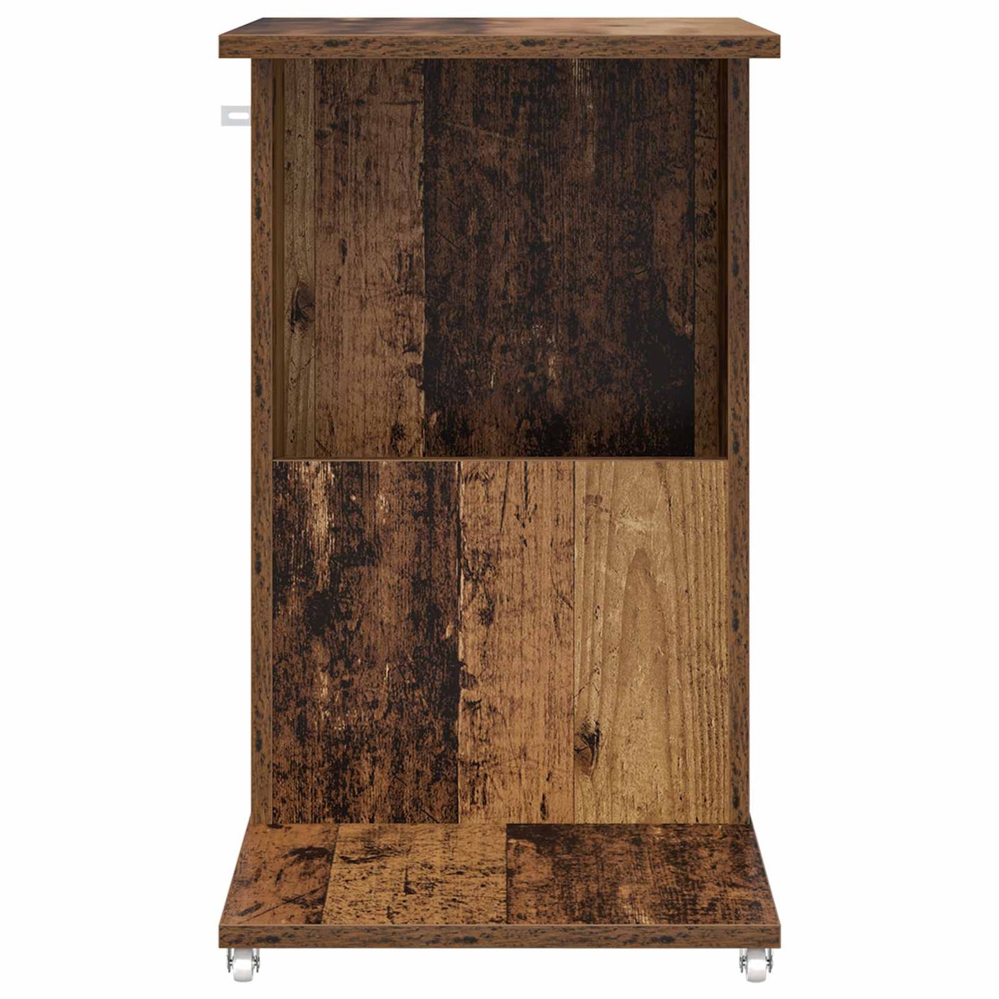 Sidetabell med hjul Gammelt tre 40 x 35 x 60 cm Konstruert tre