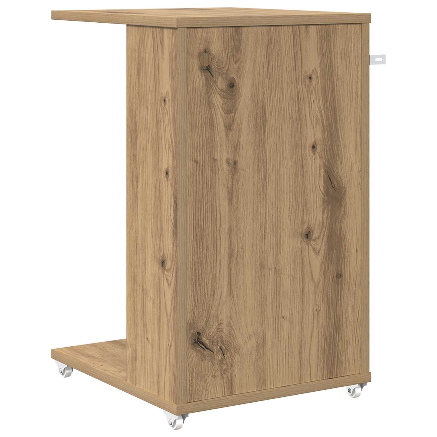 Sidetabell med hjul Artisan Eik 40 x 35 x 60 cm Konstruert tre